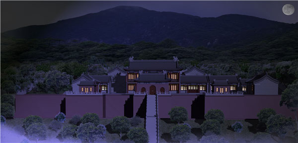 青岛崂山道观夜视