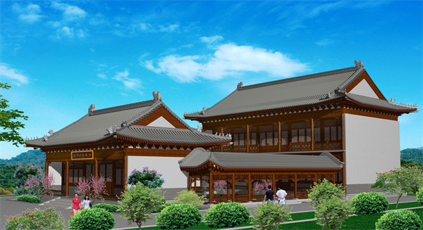 游客中心侧面效果图